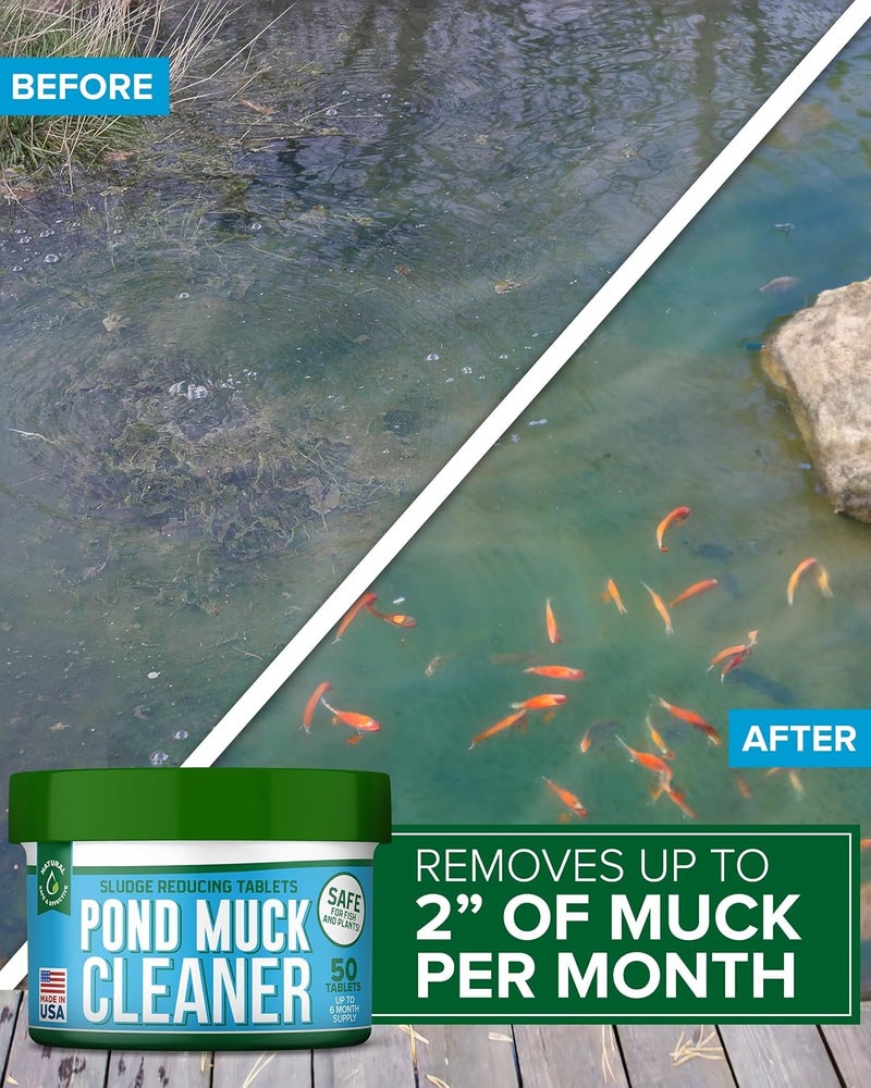 ProSpring Labs Pond Clarity Solution | Fish Pond Clarity Solution | Sludge Dissolver for Fish Pond 600 Tablets - Image 2